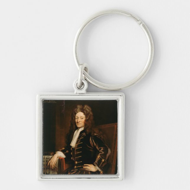 Portrait of Sir Christopher Wren  1711 Key Ring (Front)