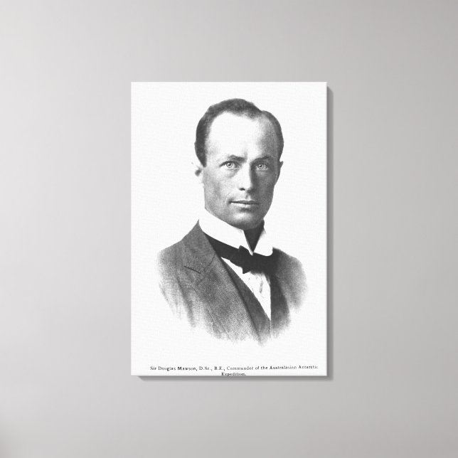 Portrait of Sir Douglas Mawson Canvas Print (Front)