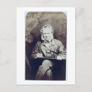 Portrait of Sir Edwin Landseer (1802-73) (albumen Postcard