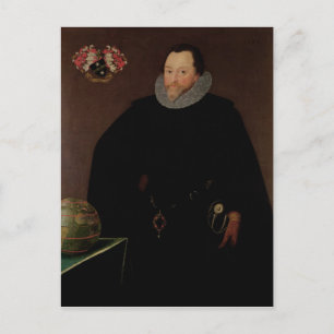 Portrait of Sir Francis Drake  1591 Postcard