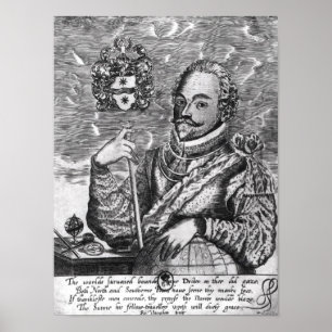 Portrait of Sir Francis Drake Poster