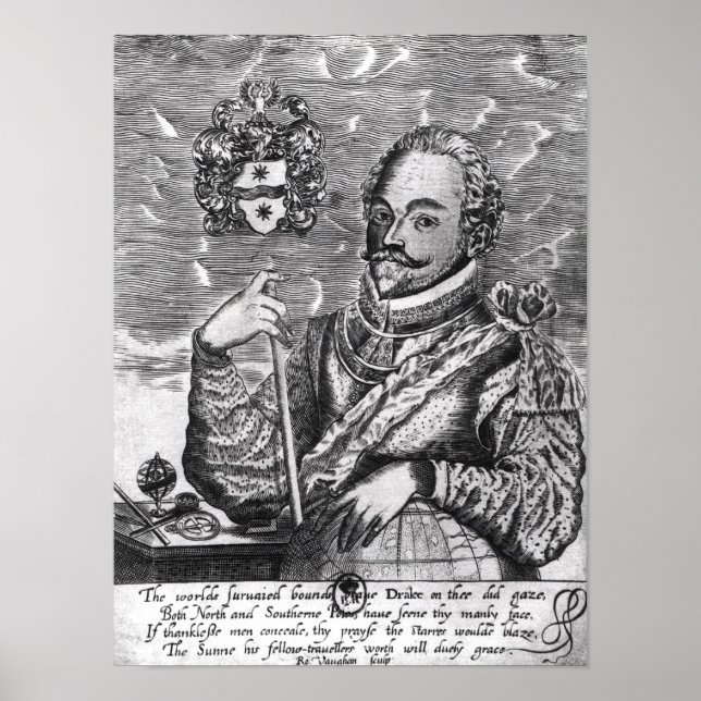 Portrait of Sir Francis Drake Poster (Front)