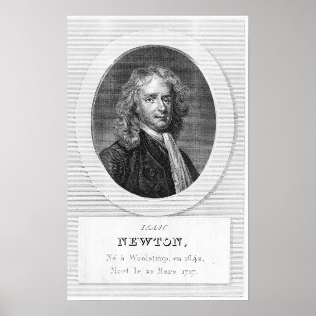 Portrait of Sir Isaac Newton Poster (Front)