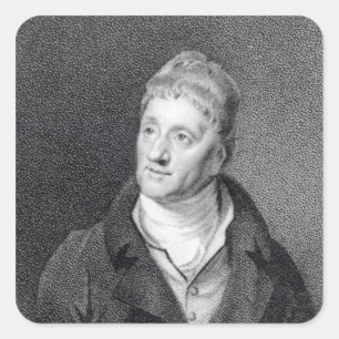 Portrait of Sir John Soane Square Sticker