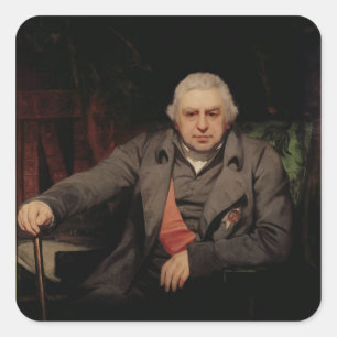 Portrait of Sir Joseph Banks, 1810 Square Sticker