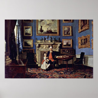 Portrait Of Sir Lawrence Dundas And His Grandson, Poster