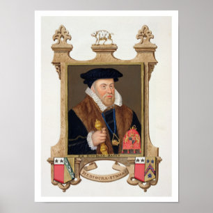 Portrait of Sir Nicholas Bacon (1509-79) from 'Mem Poster