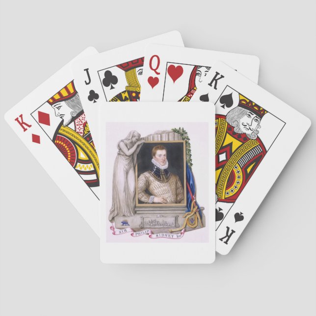 Portrait of Sir Philip Sidney (1554-86) from 'Memo Playing Cards (Back)
