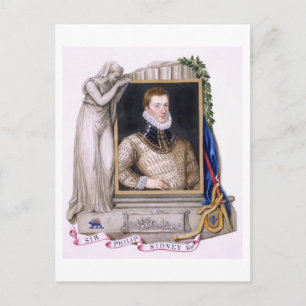 Portrait of Sir Philip Sidney (1554-86) from 'Memo Postcard