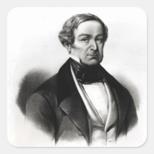 Portrait of Sir Robert Peel Square Sticker