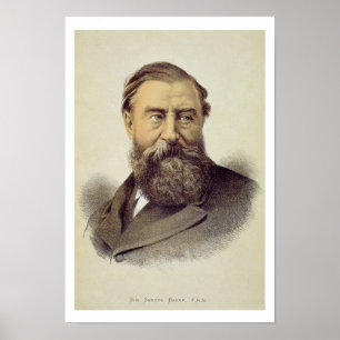 Portrait of Sir Samuel Baker (1821-93) (color lit Poster