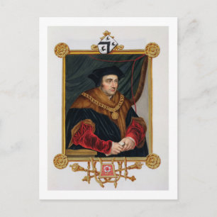 Portrait of Sir Thomas More (1478-1535) from 'Memo Postcard