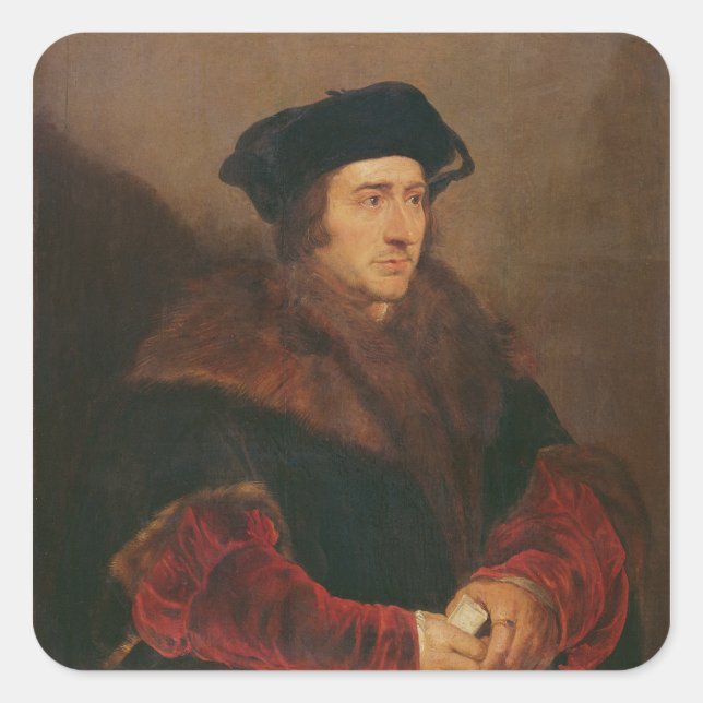 Portrait of Sir Thomas More Square Sticker (Front)