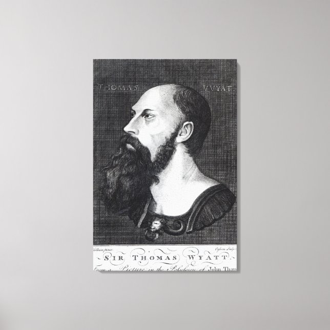 Portrait of Sir Thomas Wyatt Canvas Print (Front)