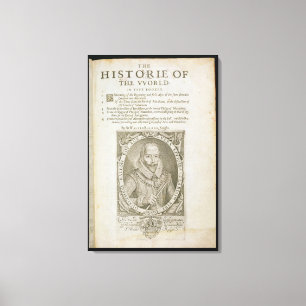 Portrait of Sir Walter Raleigh (1554-1618) title p Canvas Print