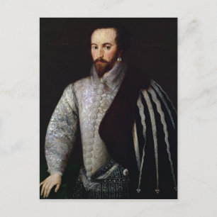 Portrait of Sir Walter Raleigh 1588 Postcard