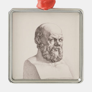 Portrait of Socrates Metal Tree Decoration