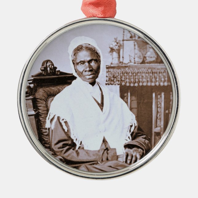 Portrait of Sojourner Truth circa 1870 Metal Tree Decoration (Front)