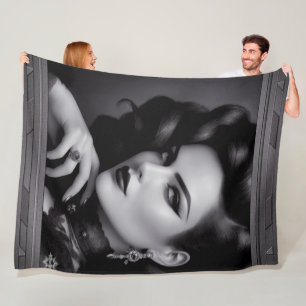 Portrait Of Spy Kalina Shepard by Xzendor7 Fleece Blanket