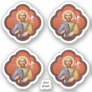Portrait of St Joseph in an Octofoil (TF 02) - 4Up