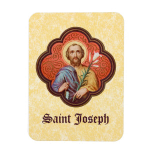 Portrait of St. Joseph in an Octofoil (TF 02) Magnet