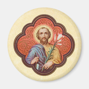 Portrait of St. Joseph in an Octofoil (TF 02) Magnet