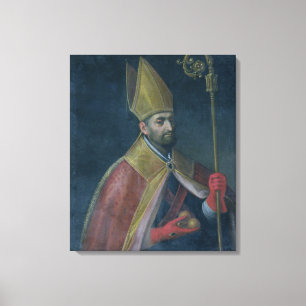 Portrait of St. Nicholas, 1700 (oil on canvas) Canvas Print