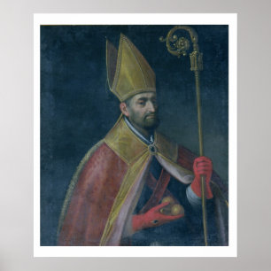 Portrait of St. Nicholas, 1700 (oil on canvas) Poster