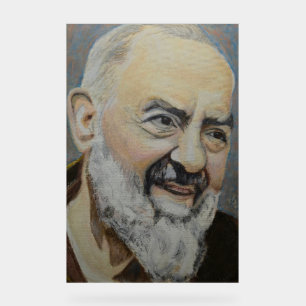 Portrait of St. Pio of Pietrelcino (Padre Pio) Acrylic Sign
