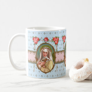 Portrait of St. Rose Draped with Roses (M 024a) Coffee Mug
