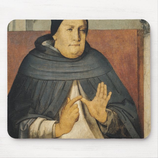 Portrait of St. Thomas Aquinas  c.1475 Mouse Mat (Front)