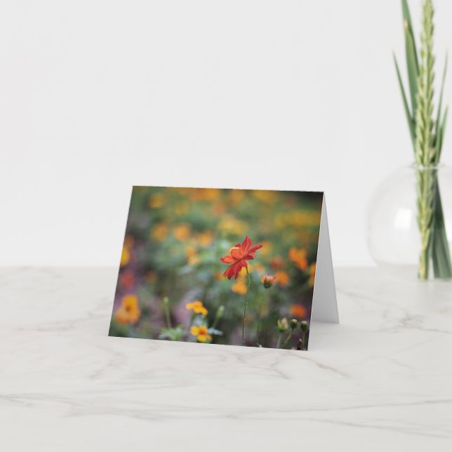Portrait of Strength Floral Note Card (Front)
