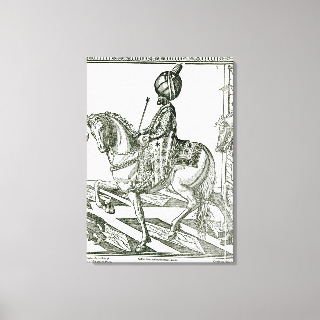Portrait of Suleiman the Magnificent Canvas Print (Front)
