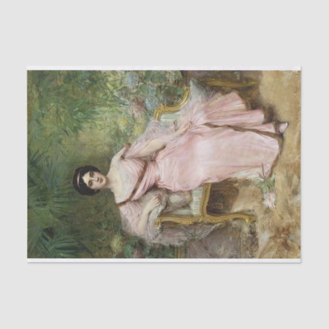 Portrait of Suzanne Hudelo, Leon Francois Comerre Tissue Paper (Front)