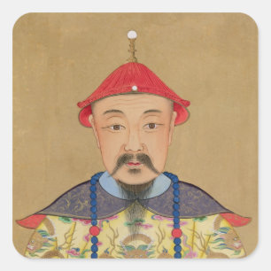Portrait of T'ai T'sin Che-Tsou (1638-61) Square Sticker
