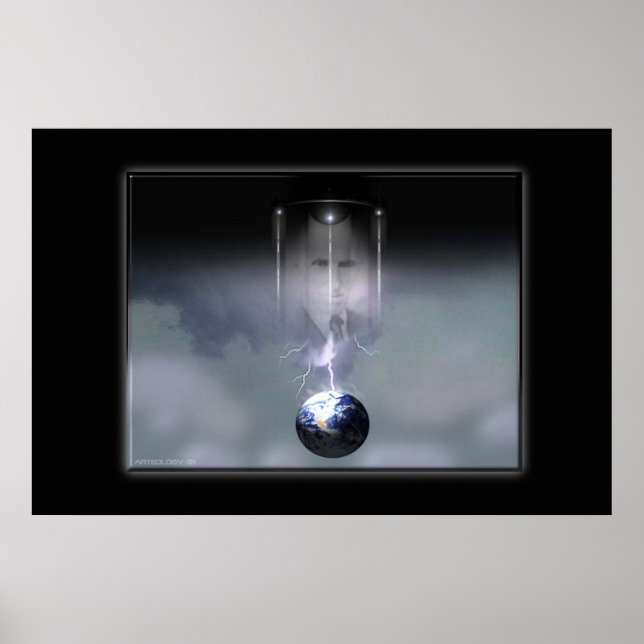 Portrait of Tesla by Gregory Gallo Poster (Front)