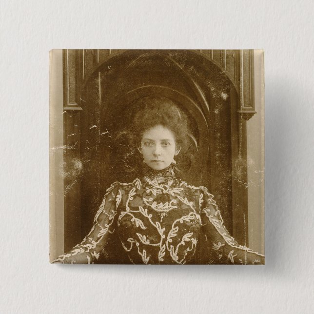 Portrait of the actress Vera Komissarzhevskaya 15 Cm Square Badge (Front)