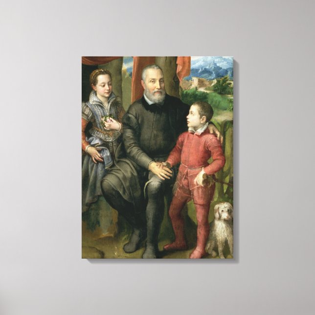 Portrait of the artist's family, Minerva Canvas Print (Front)