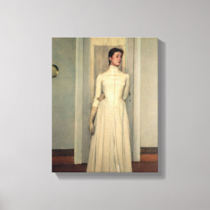Portrait of the artist's sister, Marguerite Khnopf Canvas Print