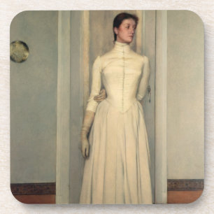 Portrait of the artist's sister, Marguerite Khnopf Coaster