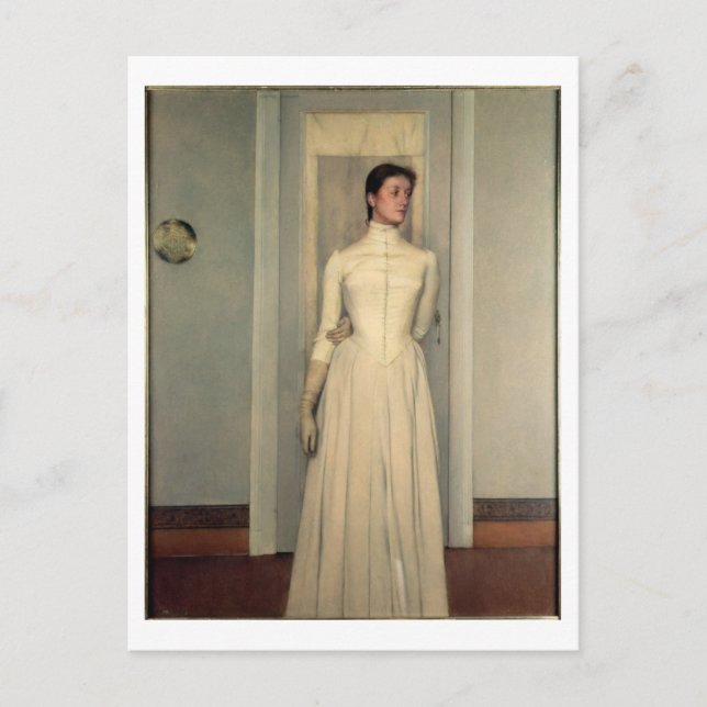 Portrait of the artist's sister, Marguerite Khnopf Postcard (Front)