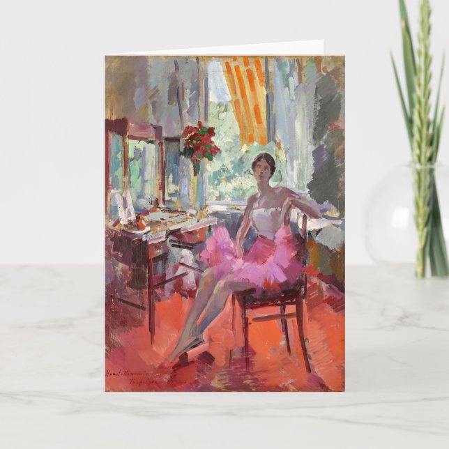 Portrait of the Ballerina Vera Trefilova | Korovin Card (Front)