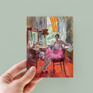 Portrait of the Ballerina Vera Trefilova   Korovin Postcard