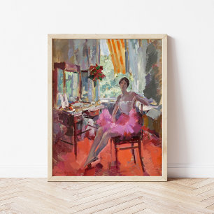 Portrait of the Ballerina Vera Trefilova   Korovin Poster