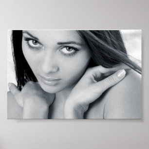 Portrait of the beautiful girl poster