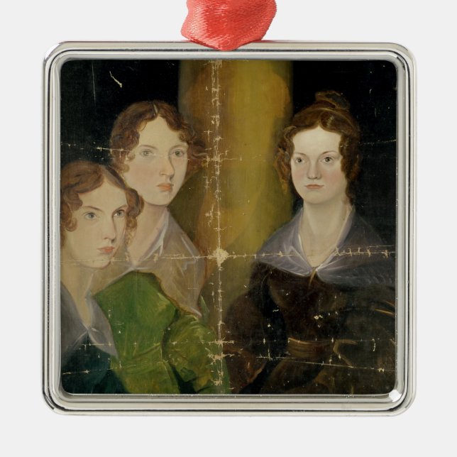Portrait of the Bronte Sisters, c.1834 Metal Tree Decoration (Front)