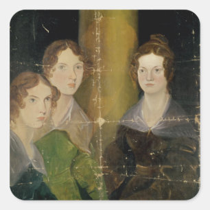Portrait of the Bronte Sisters, c.1834 Square Sticker