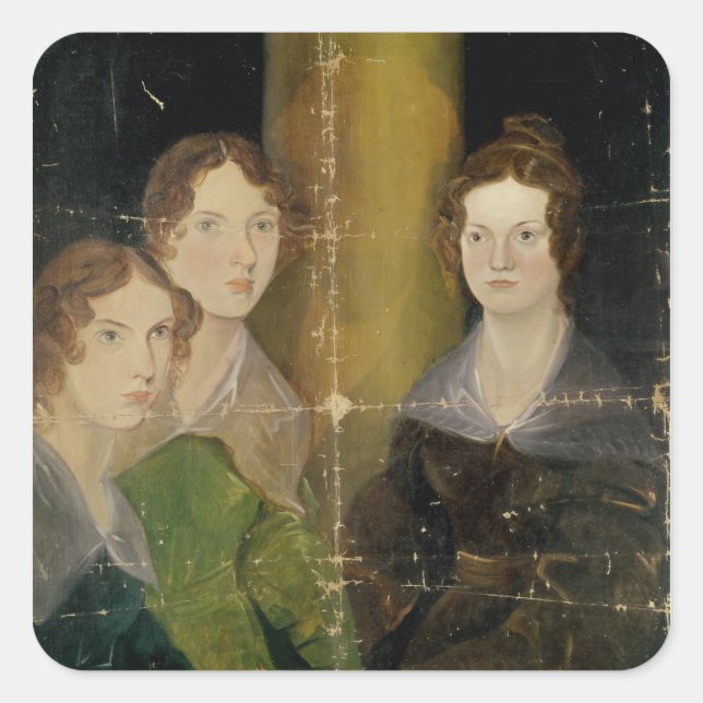 Portrait of the Bronte Sisters, c.1834 Square Sticker (Front)