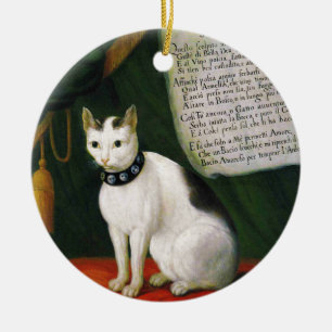 Portrait of the Cat Armellino Ceramic Tree Decoration