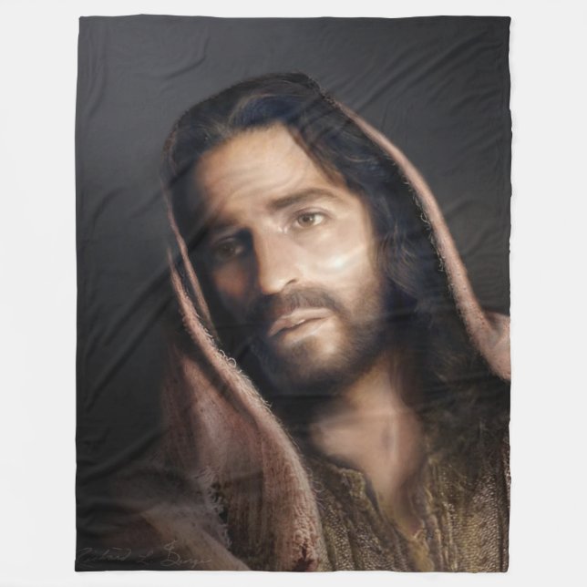 Portrait of the Christ, Fleece Blanket (Front)